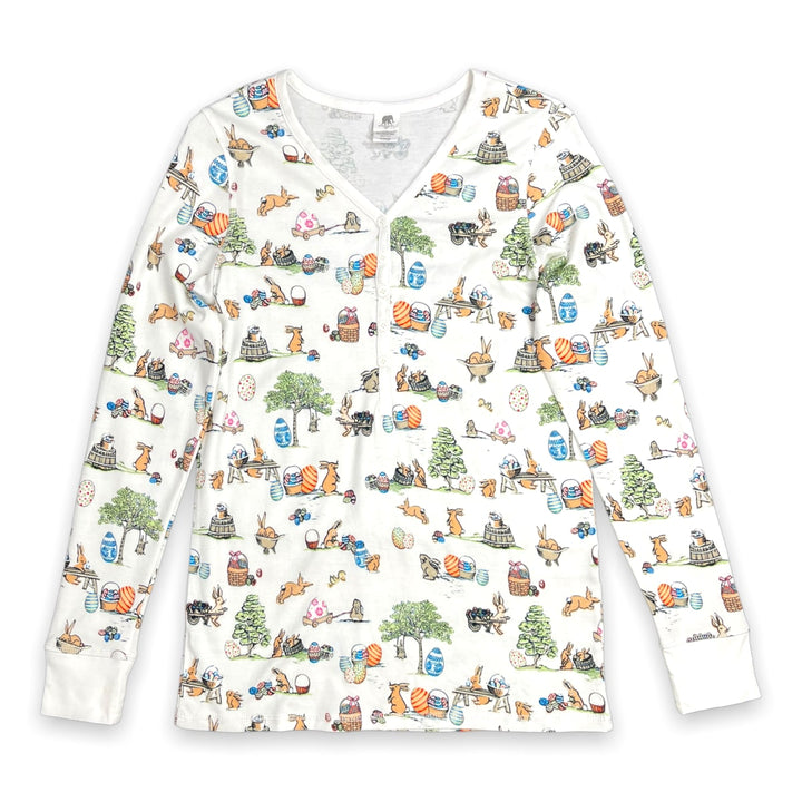 Women's Jogger & Henley Pajama Set - Egg Hunt