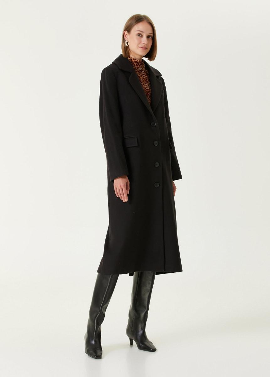Wool Women Coat - Black