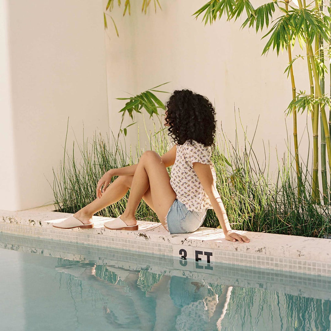 Ama Woven Mule Woven - Bone