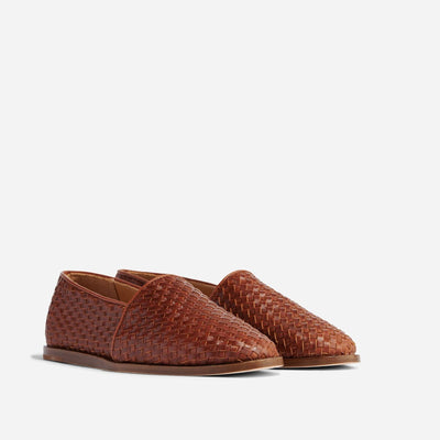 Mara Woven Slip On - Brandy