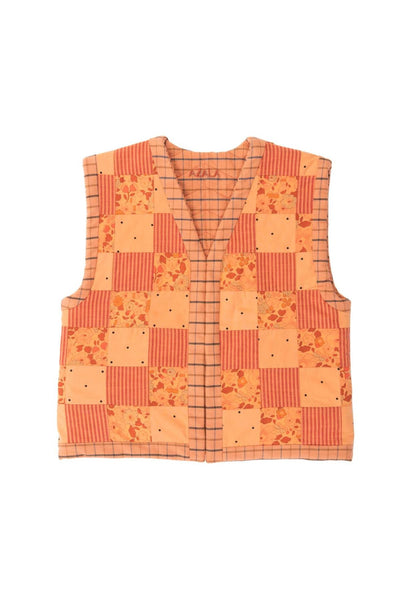 Children's Reversible Patchwork Vest - Apricot