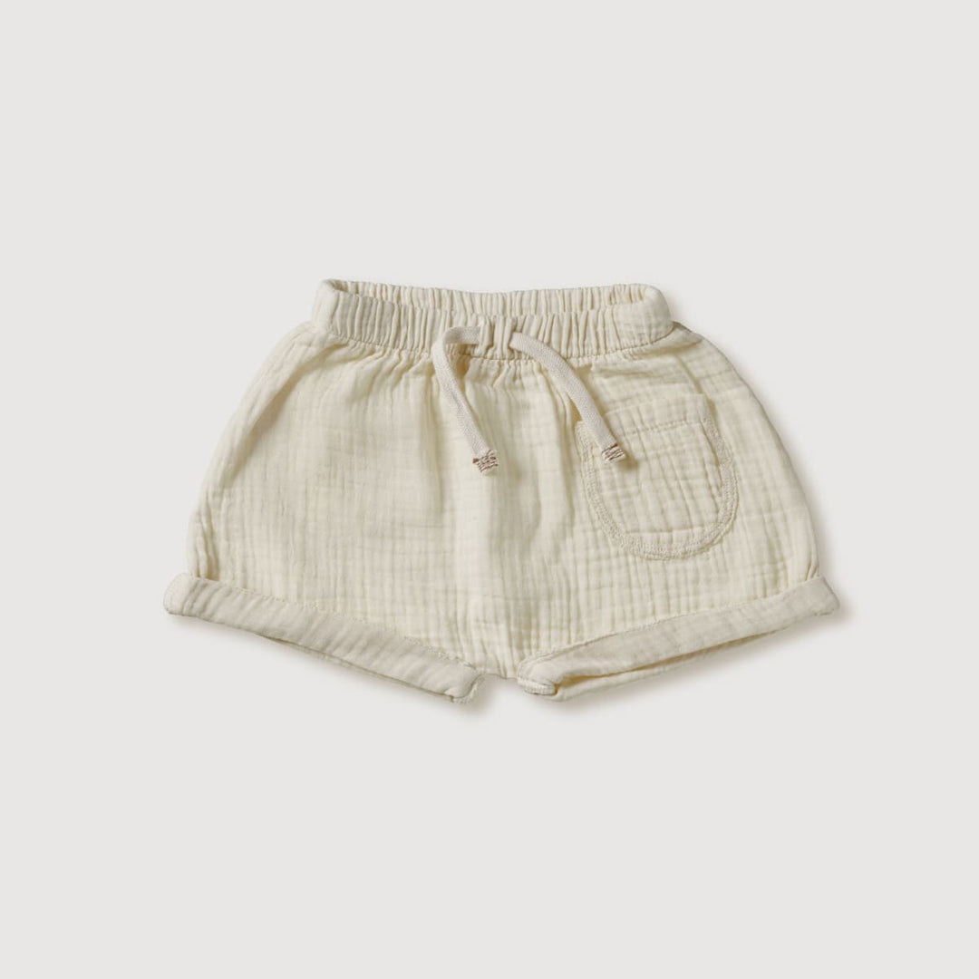 Gauze Baby Shorts - Bone