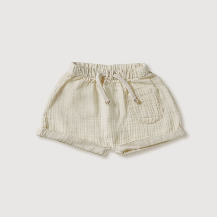 Gauze Baby Shorts - Bone