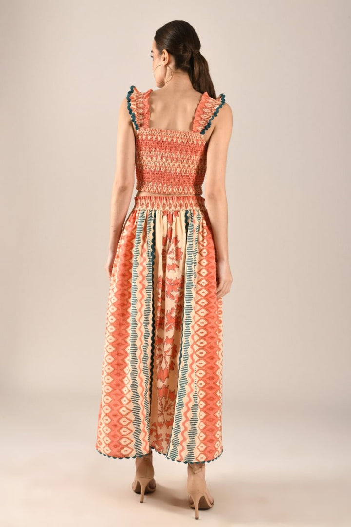 Pia Crop Top - Coral