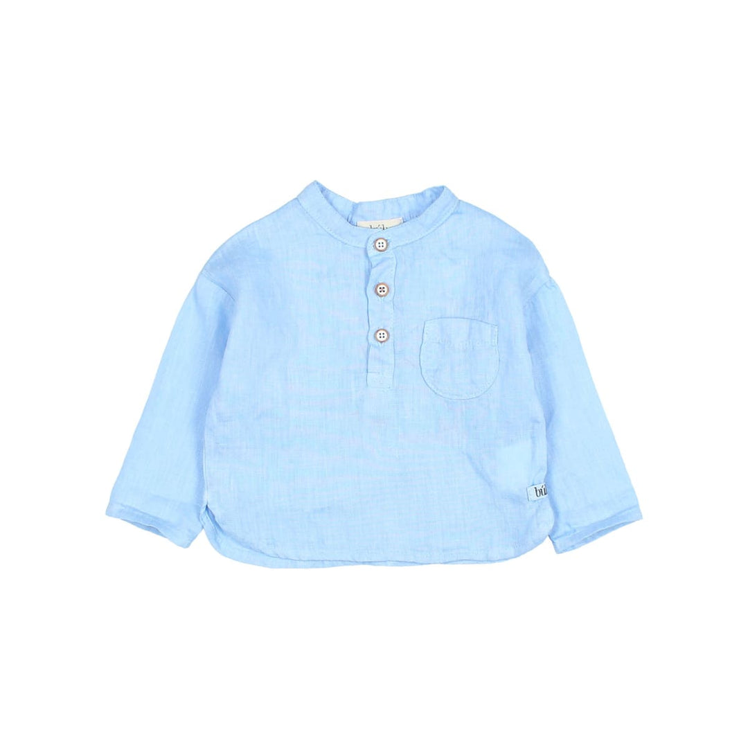 Baby Linen Kurta Shirt Provence Blue