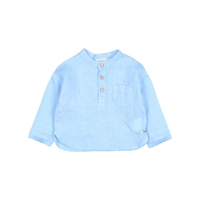 Baby Linen Kurta Shirt Provence Blue