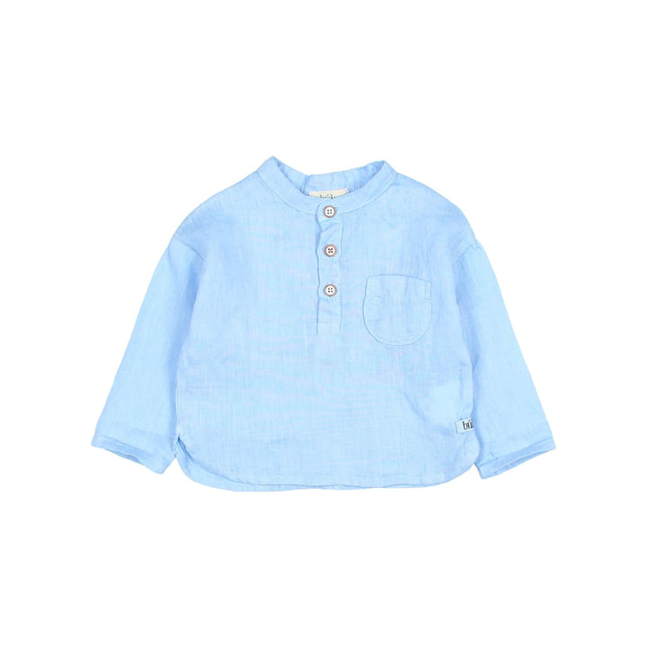 Baby Linen Kurta Shirt Provence Blue
