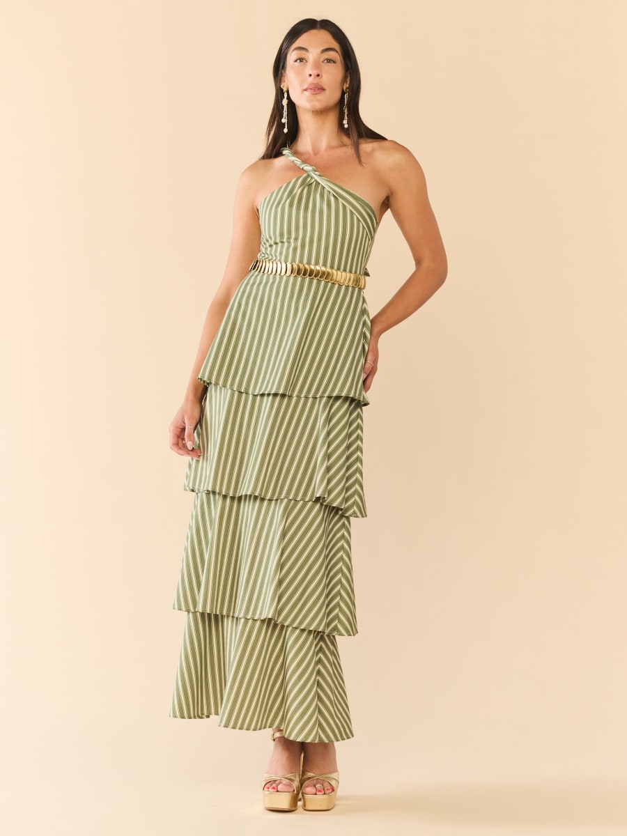 Emma Dress - Meadow Stripe
