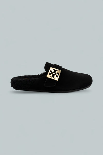 Mellow Shearling Mules - Perfect Black