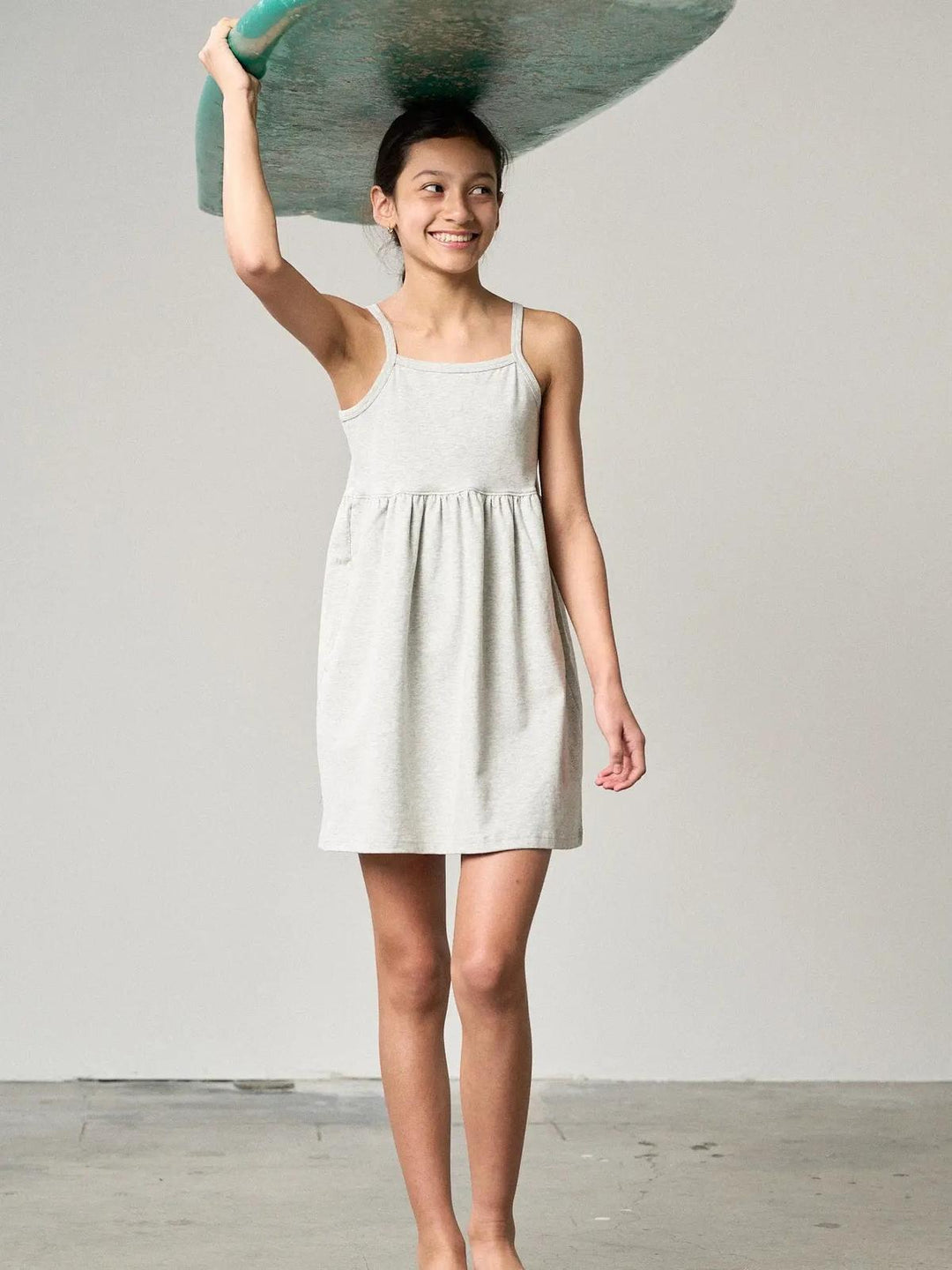 Jersey Tank Dress - Light Heather Grey
