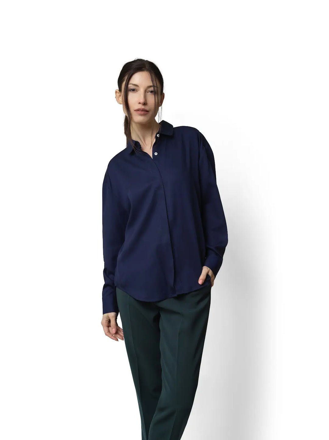 Dani Button Up - Deep Blue