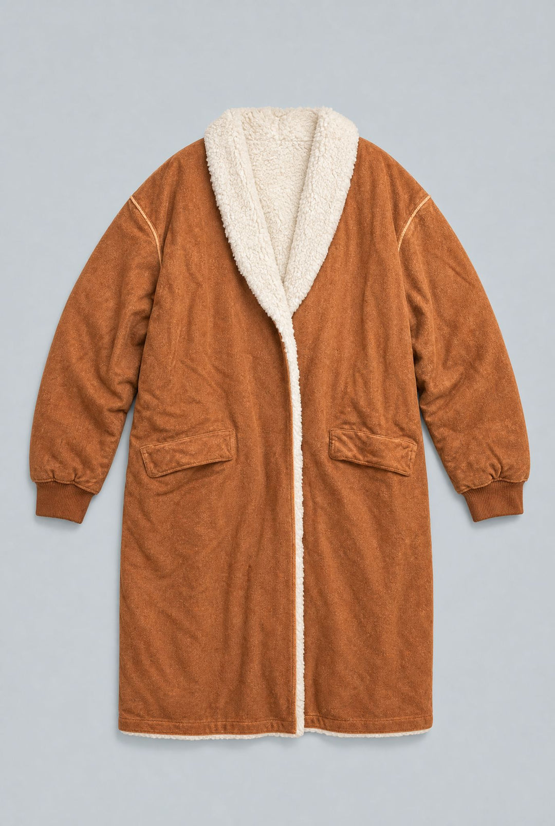 Reversible Teddy Coat - Camel