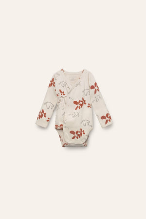 Organic Pima Cotton Kimono Baby Onesie - Peace