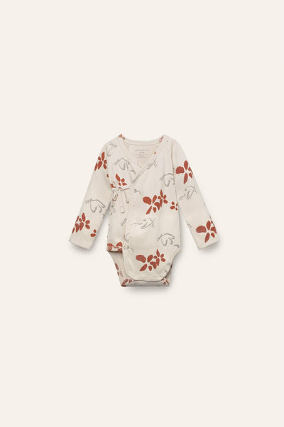 Organic Pima Cotton Kimono Baby Onesie - Peace