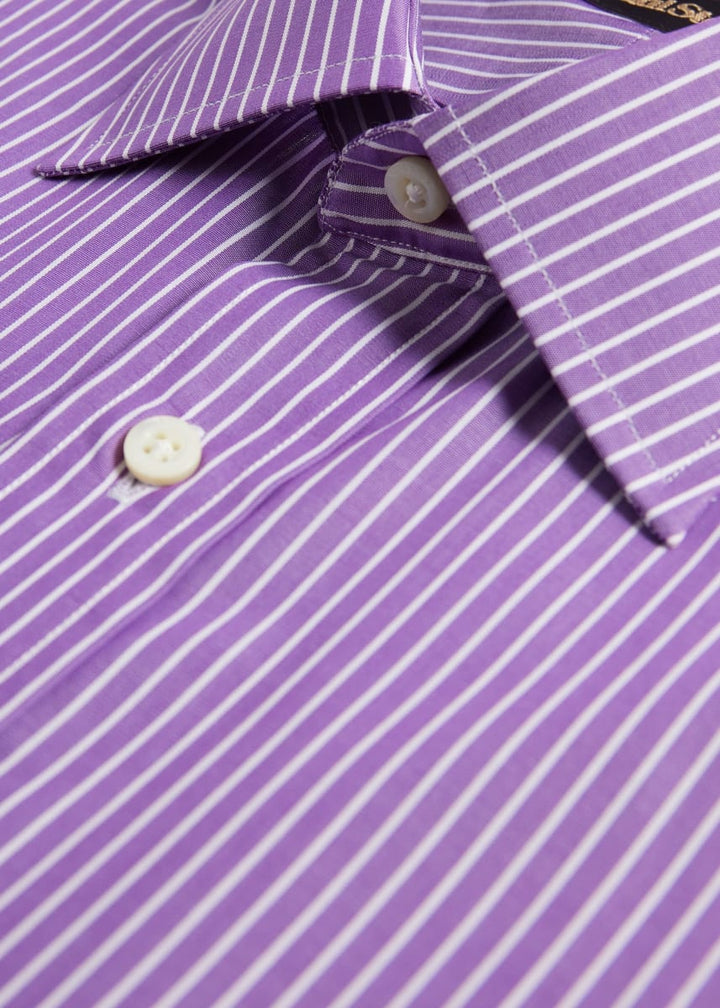 Purple Stripe Dress Shirt - Purple