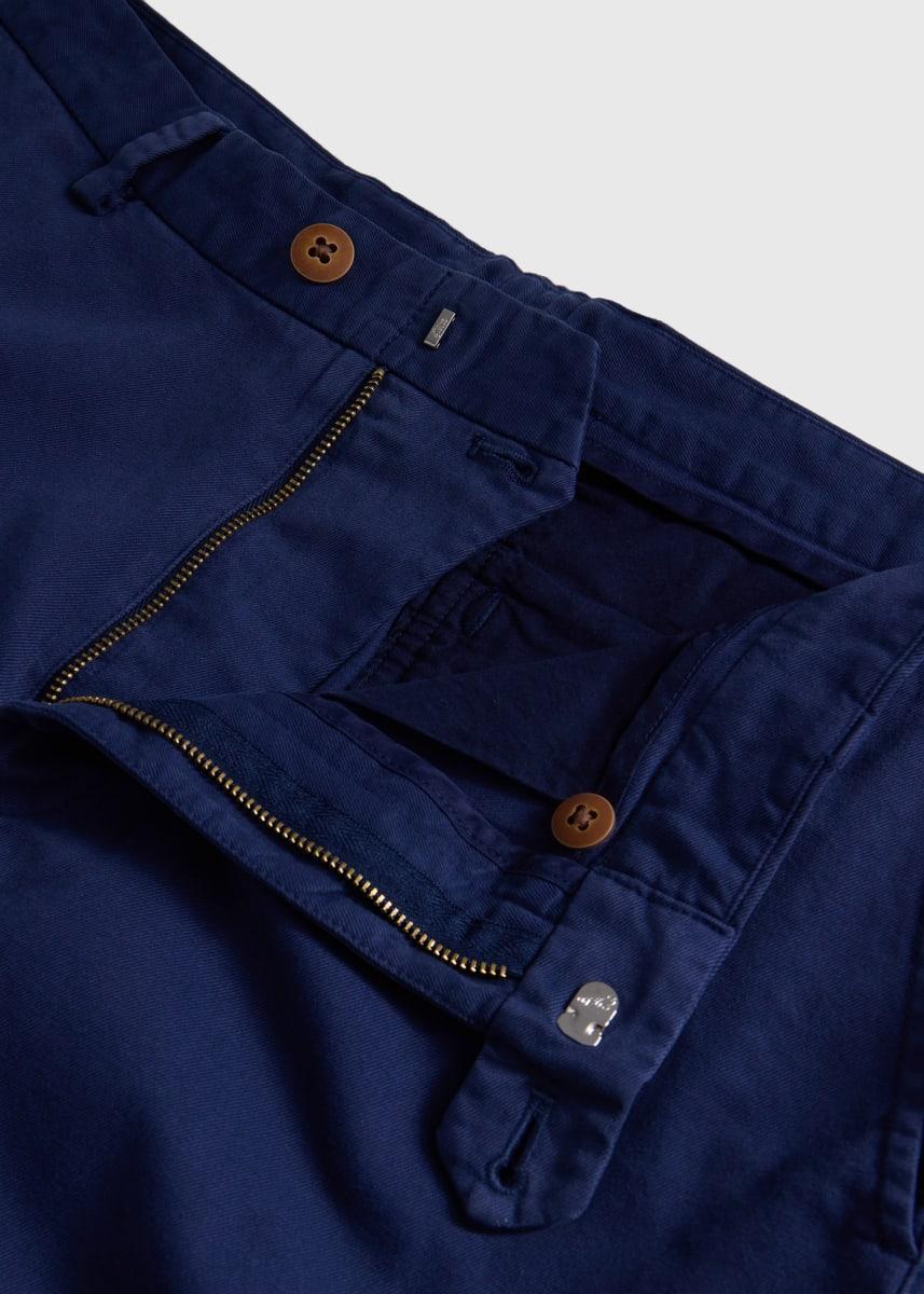 Cotton Twill Logo Shirt - Navy