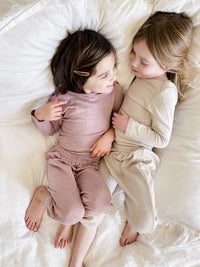 Kids Long Sleeve Cozy Tee - Oatmeal