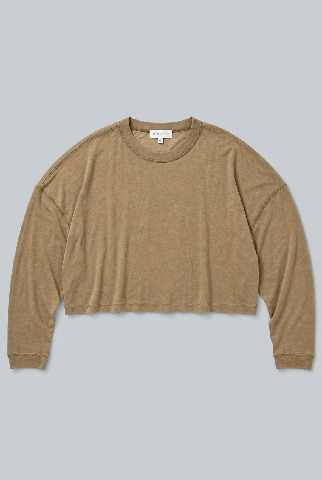 Clementine Long Sleeve Cropped Tee - Army