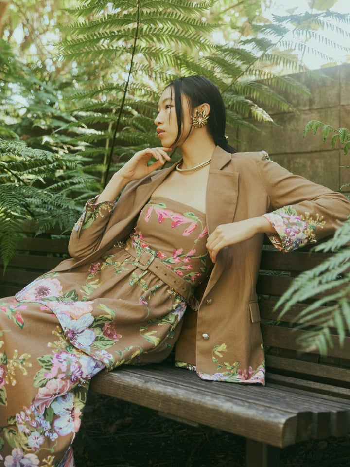 Sloan Blazer - Caramel Victorian Floral