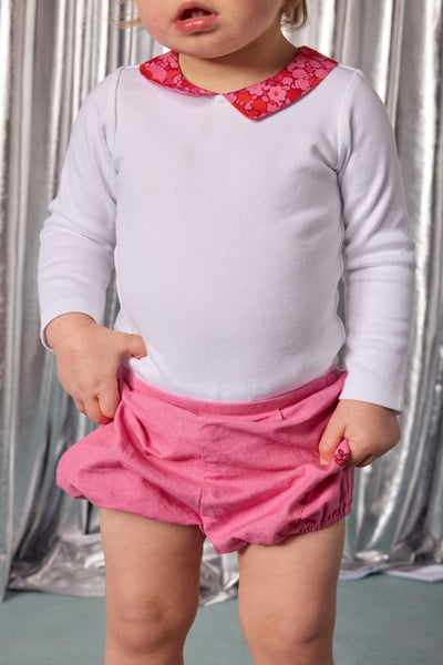 Camille Embroidered Bloomers - Sorbet Pink