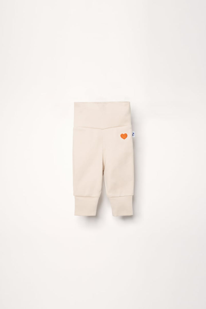 Organic Baby Pants - Sand w/ Hearts