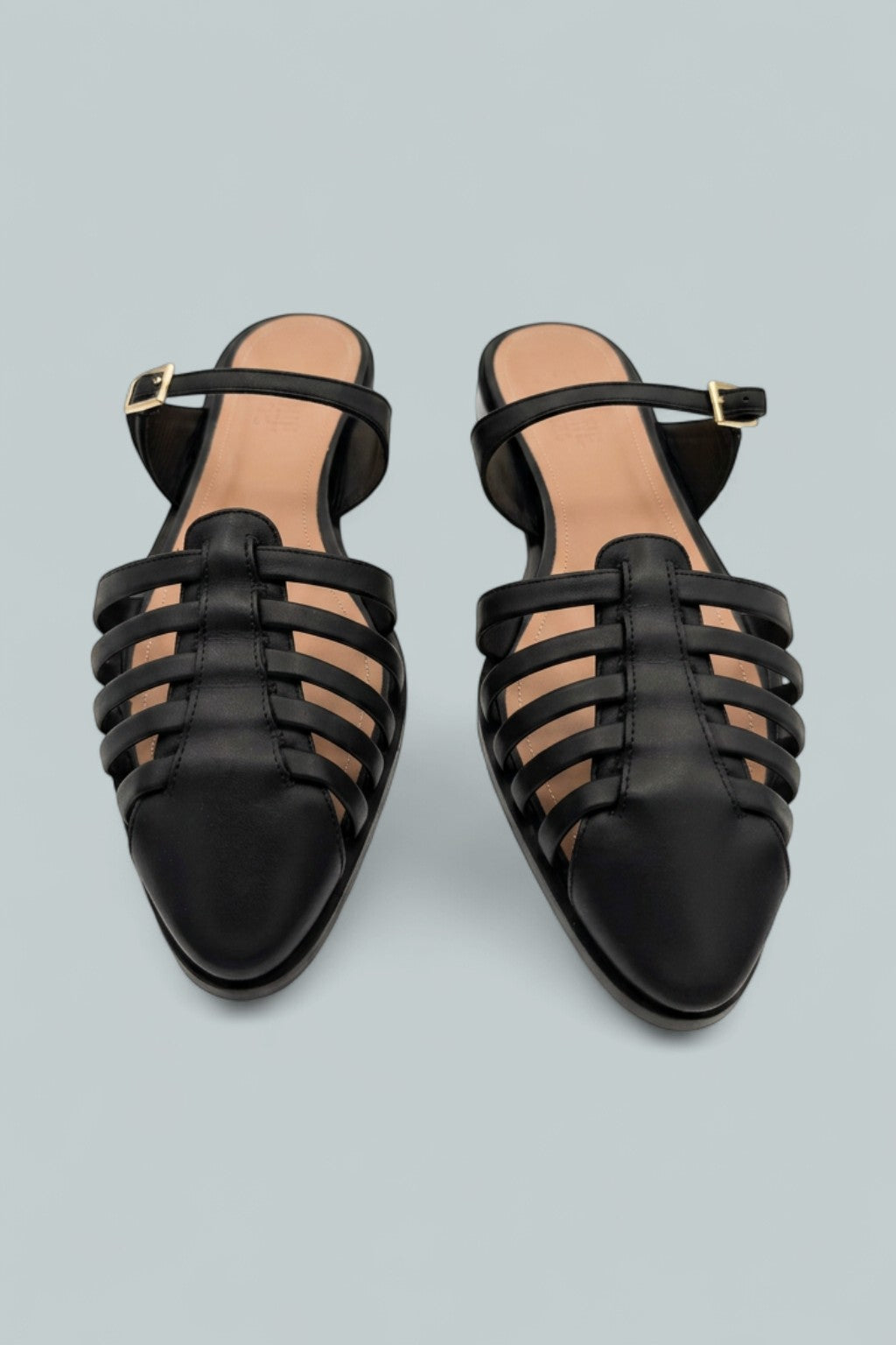 Eleonora Strappy Flats - Black