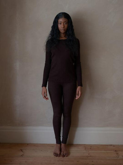The Ribbed Legging - Women's - Chocolate