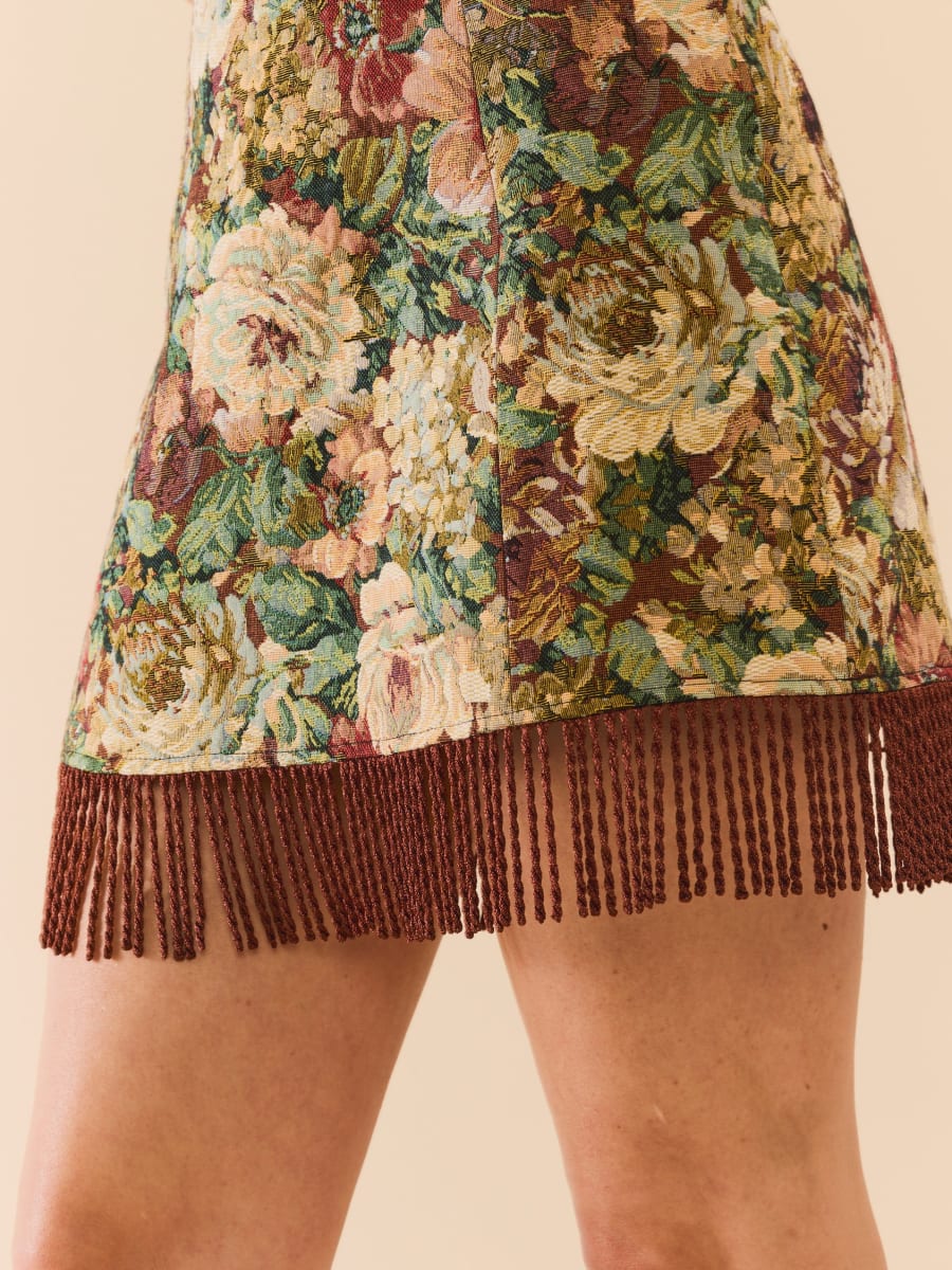 Sarah Bird Mini Dress - Flora Floral Jacquard