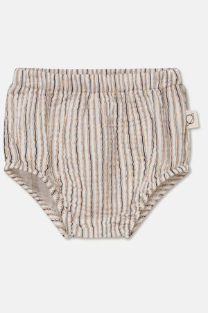 Gauze stripe baby bloomers - Ivory