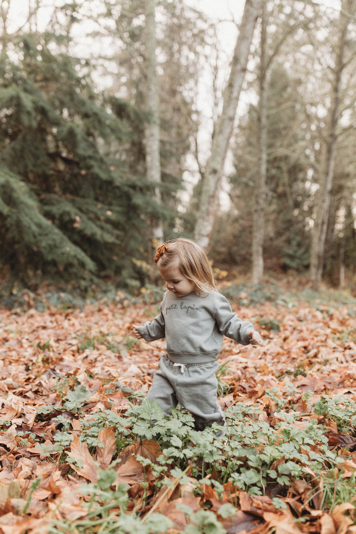 Cotton Fleece Sweatsuit Set - Mulled Basil