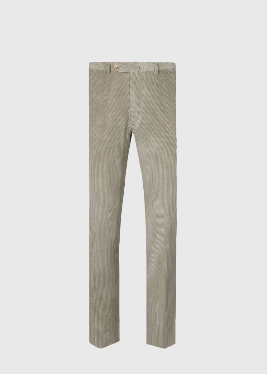 Soft Corduroy Dress Trouser - Taupe