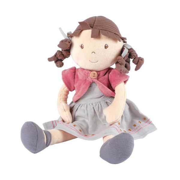 Rose Organic Doll with Brown Hair Toys Tikiri Toys 