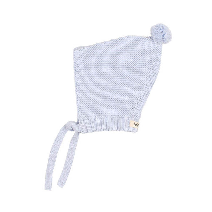 Newborn Knit Pom Pom Hat - Baby Blue