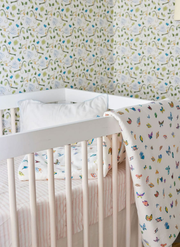 Crib Sheet - Pink & White Striped