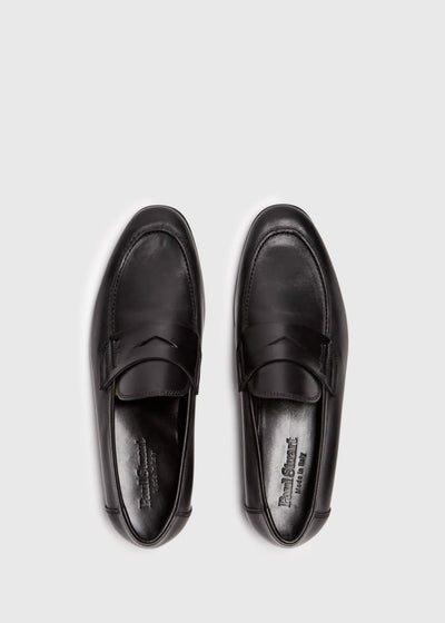 Harlan Leather Penny Loafer - Black Calf