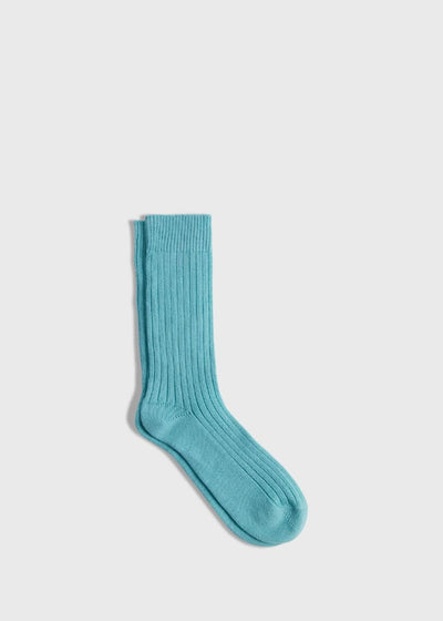 Ribbed Sport Drew Sock - Seafoam