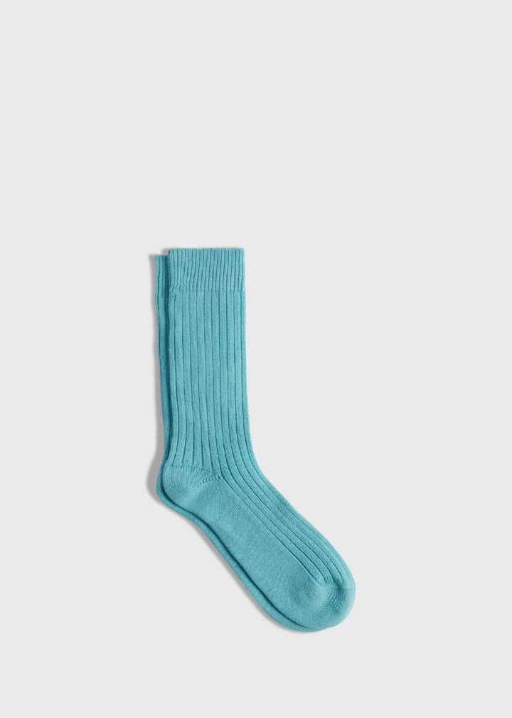 Ribbed Sport Drew Sock - Seafoam