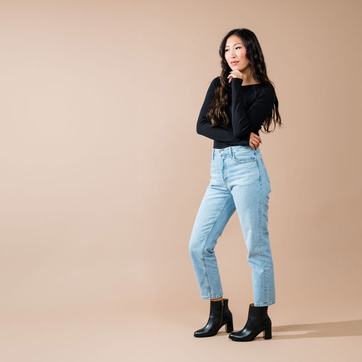 Lia Heeled Bootie - Black