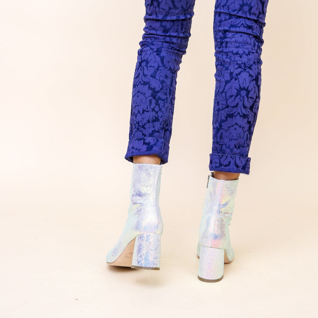 Opal Snake Boot - Chrome