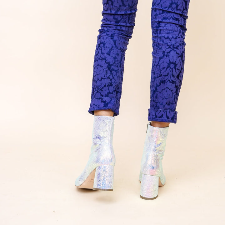 Opal Snake Boot - Chrome
