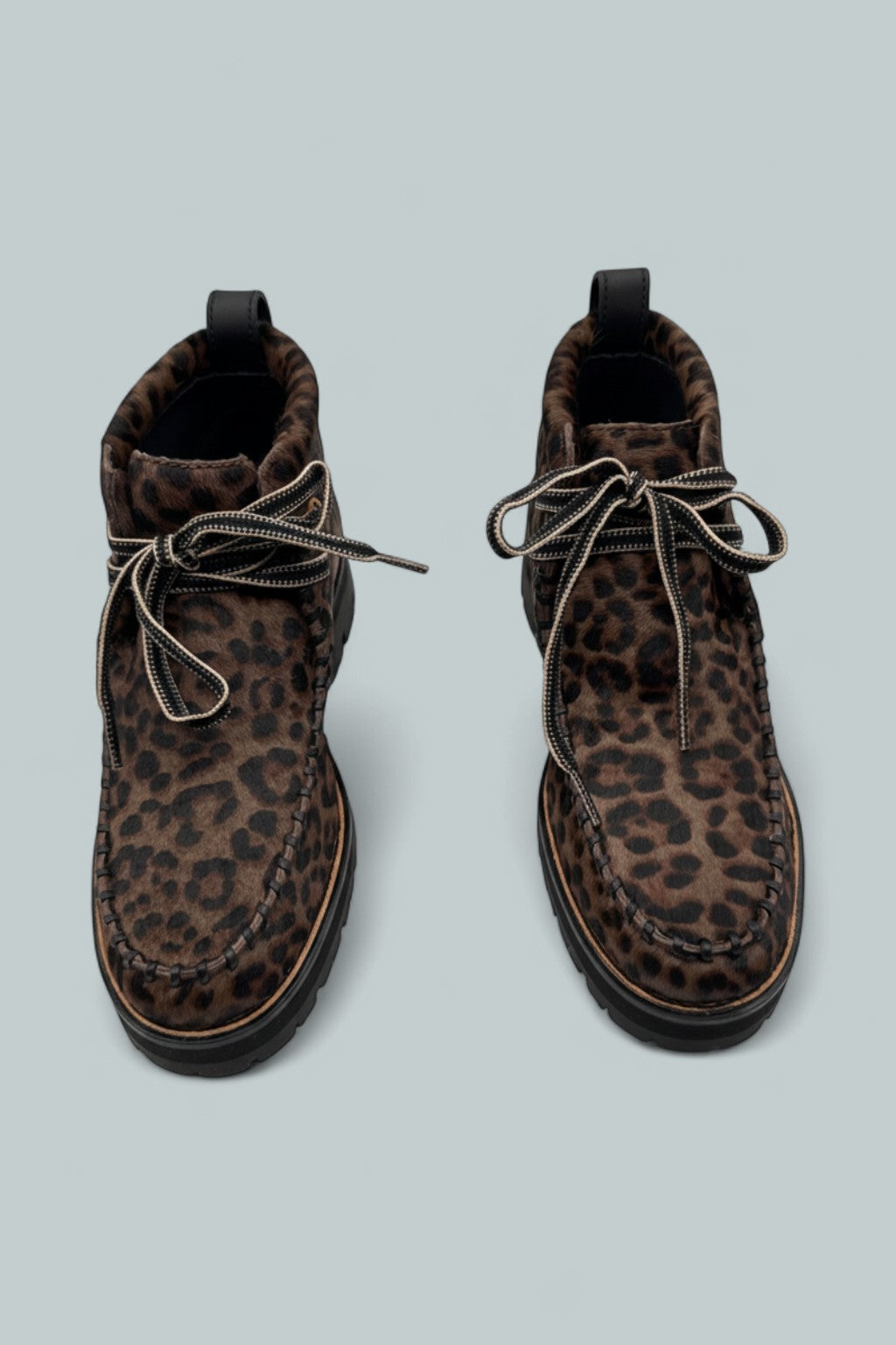 Women's Cameron Calf Hair Moccasin Booties - Leopard Calf Hair