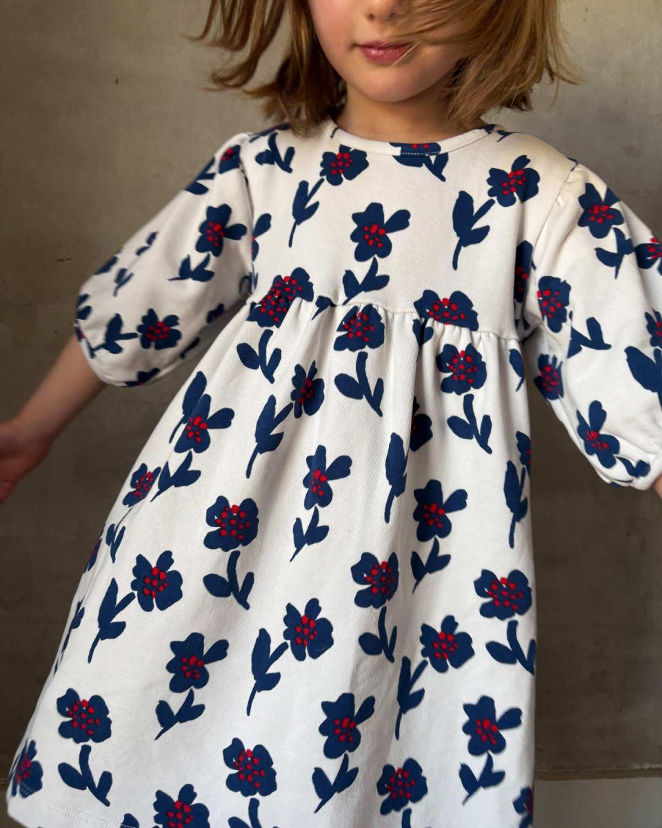 Balloon Sleeve Dress - Fleur Denim