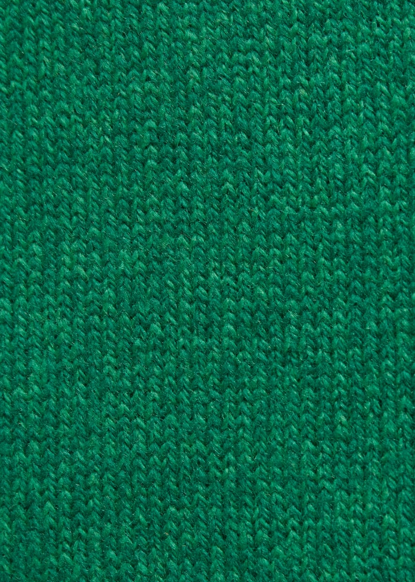 Wool Double-breasted Knit Jacket - Green