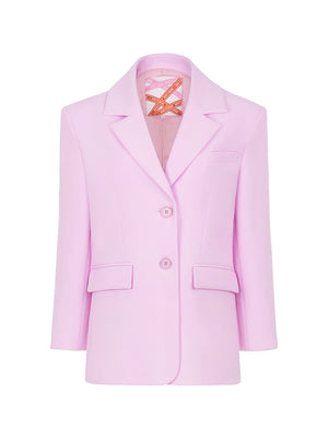 Padded Double Breasted Jacket - Pink