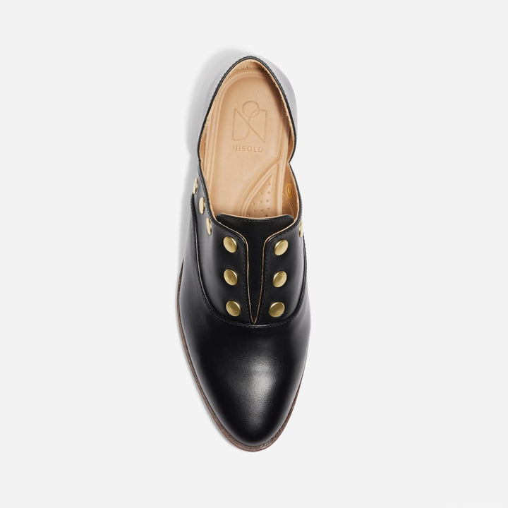 Emma d'Orsay Studded Oxford - Black