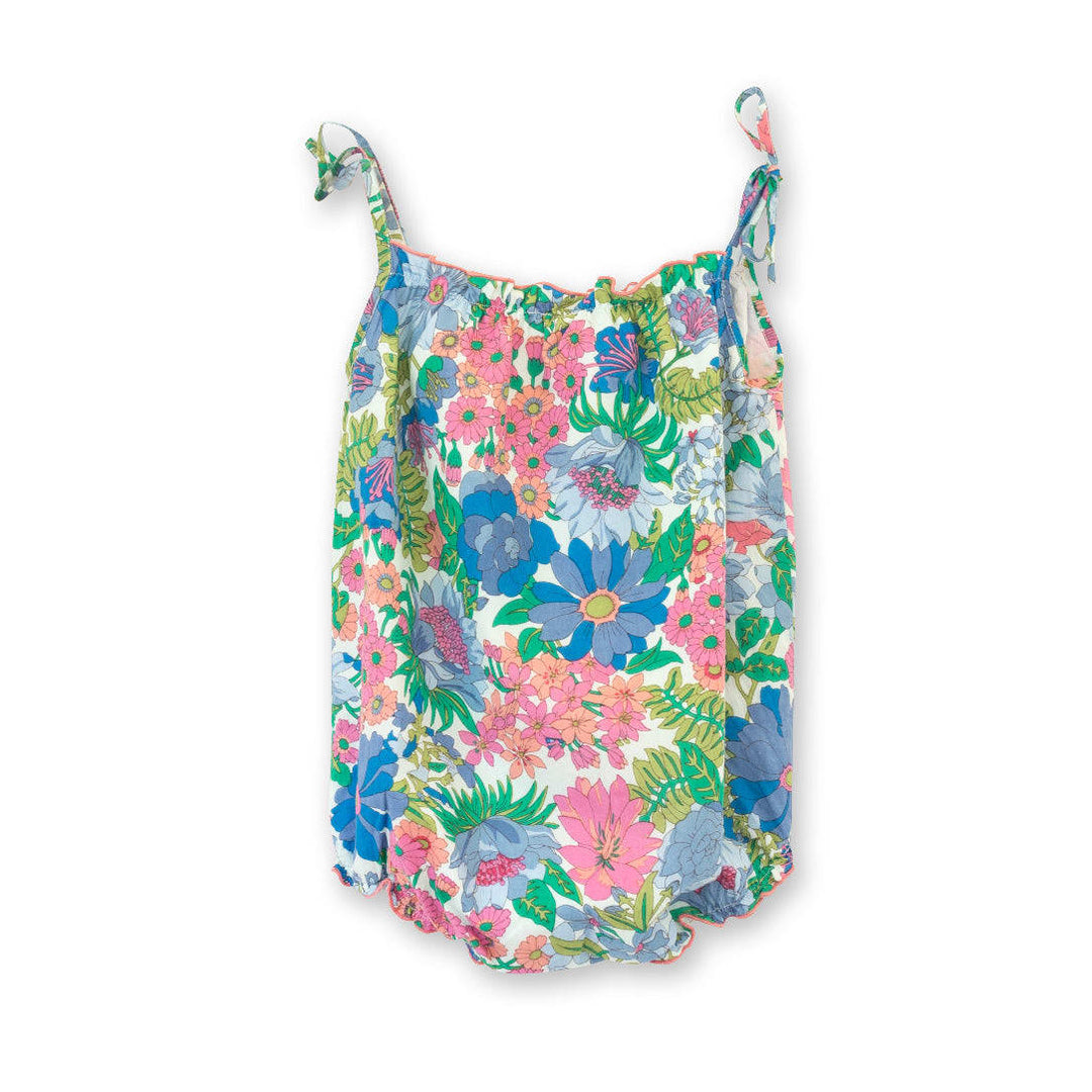 Open-tie Baby Strap Romper - Spring Floral
