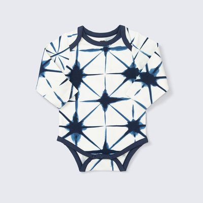 Long Sleeve Jack + Jill Bodysuit - Navy Shibori