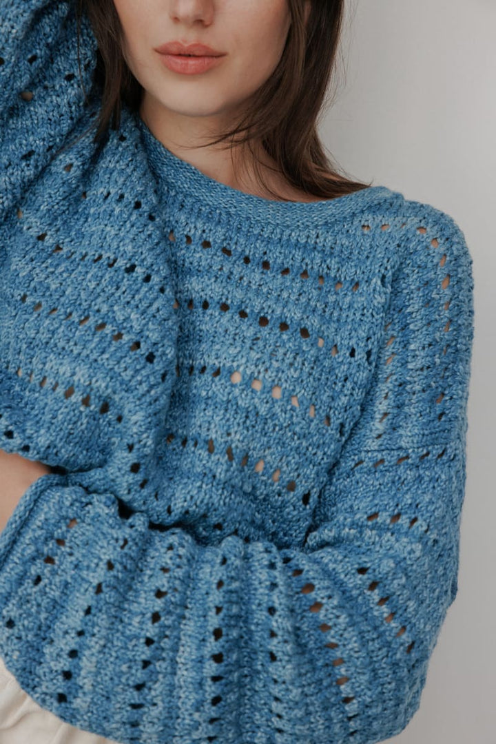 Open Pullover Indigo