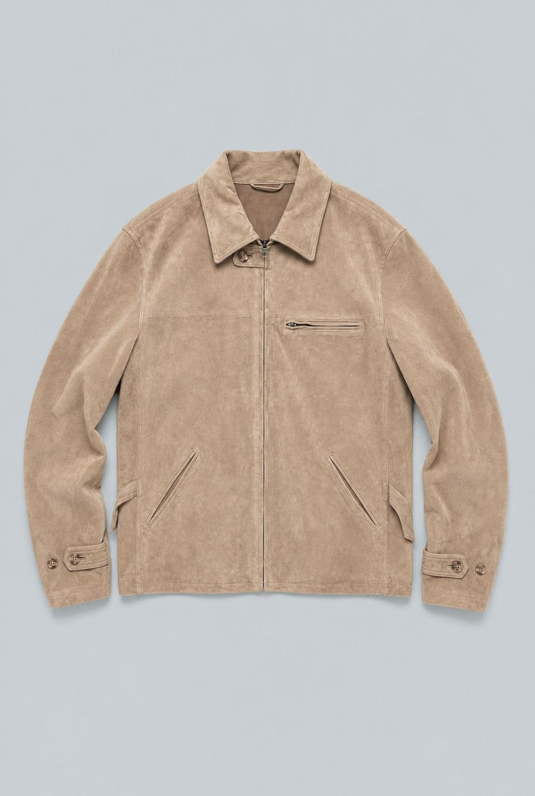 Almond & Gold Leather Jacket - Almond