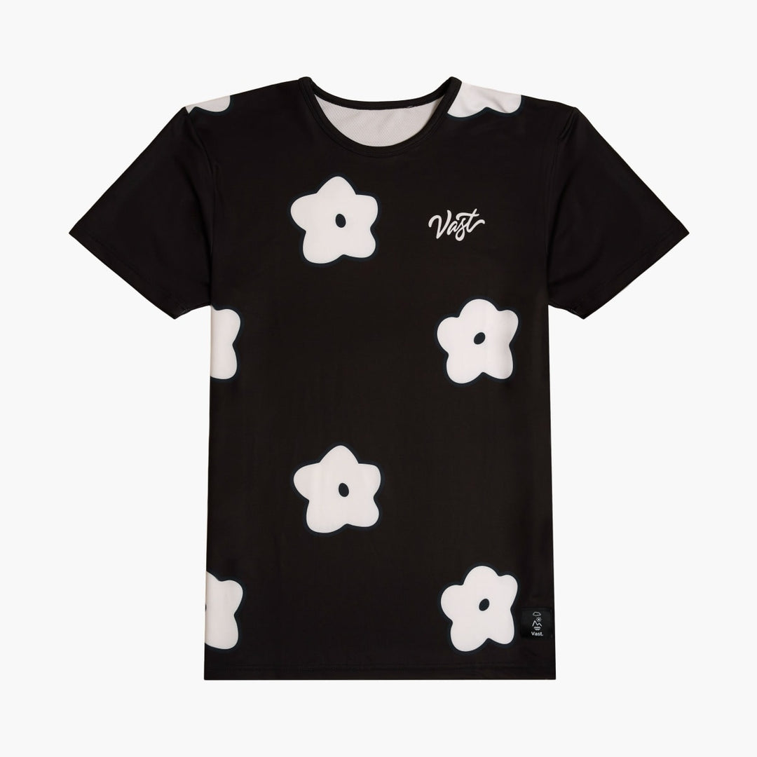 Aqua Terra Flower Patch Tee - Black